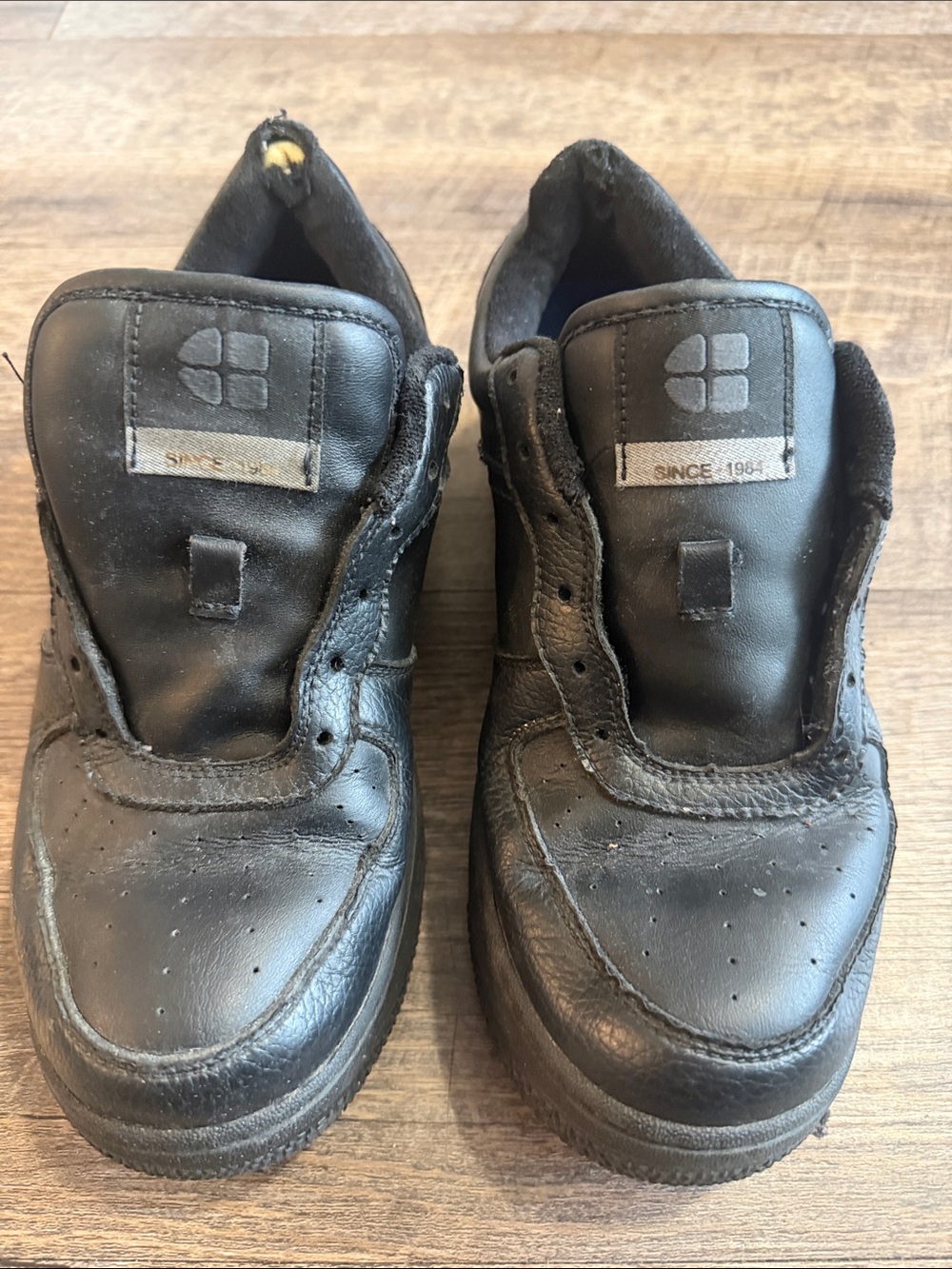 Shoes For Crews Black Leather Sneakers